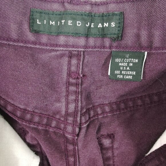 Vintage 90s Mom Jeans The Limited Size 12 Purple - Picture 2 of 14